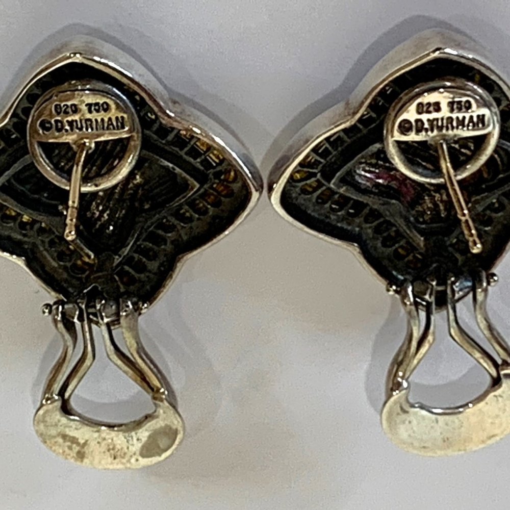 DAVID YURMAN Quatrefoil Earrings in Sterling Silver and 18K Yellow - Picture 3 of 16